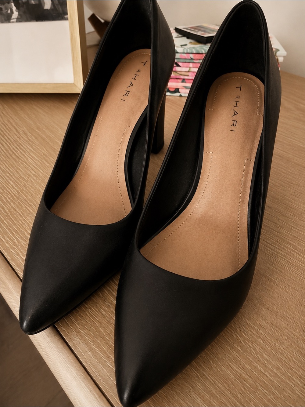 Tahari Black Pointed-Toe Stiletto Pumps